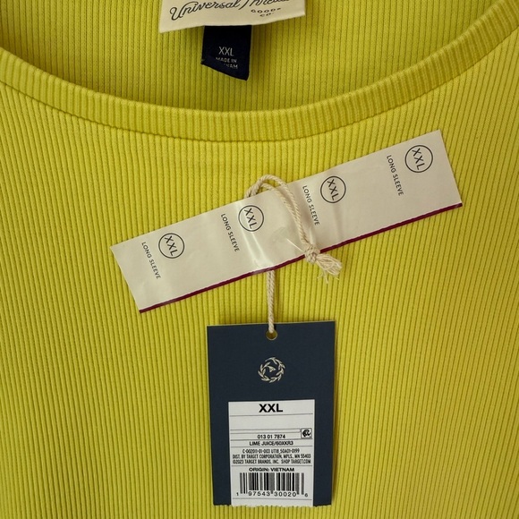 NWT Universal Thread by Target  Chartreuse Ribbed Pullover SZ XXL - Picture 2 of 9